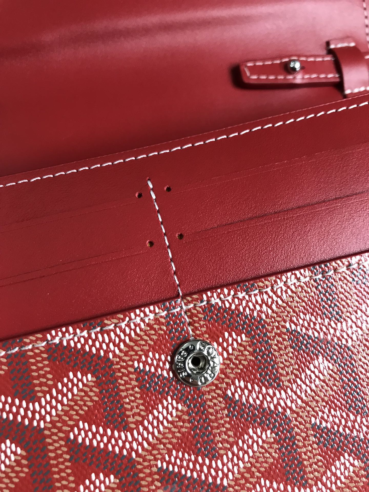 Goyard Varenne Continental Wallet 19cm Red Canvas & Calfskin