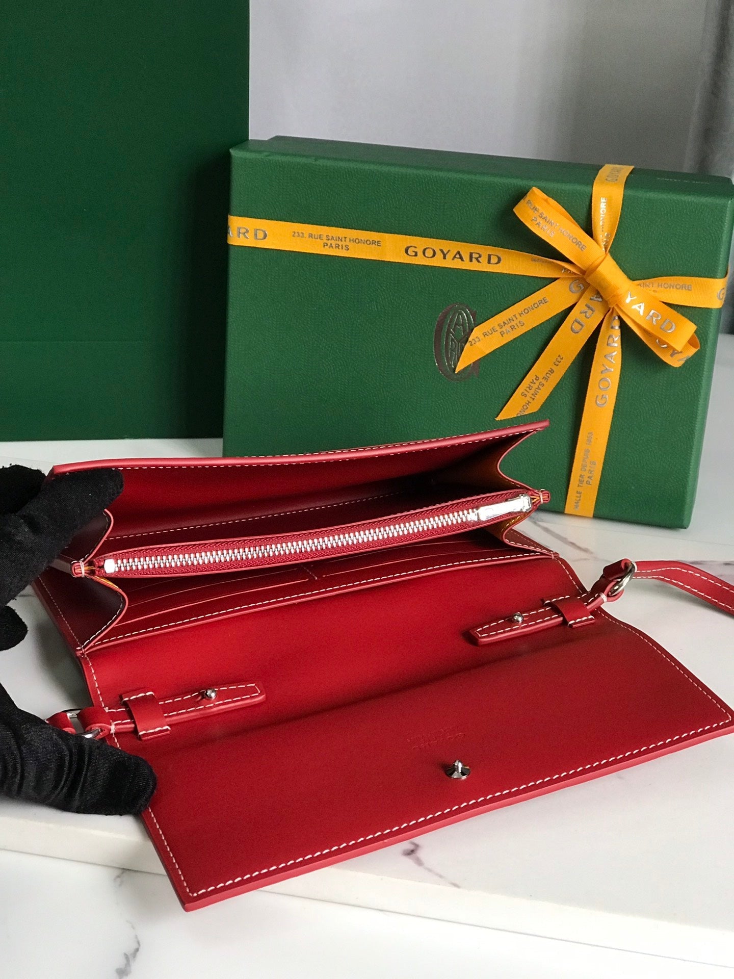 Goyard Varenne Continental Wallet 19cm Red Canvas & Calfskin