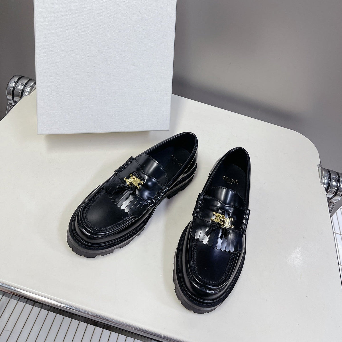 CE 26s Margaret Loafers 3.5cm Black Leather 114190