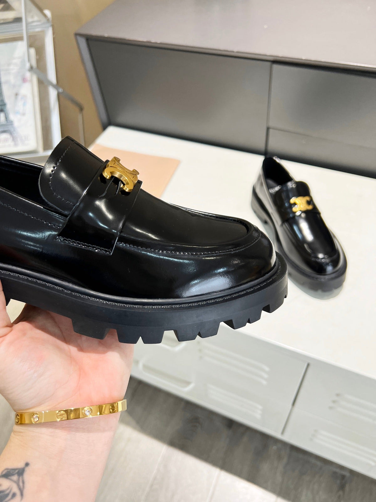 CE 26s Luco Loafers 3.5cm Black Leather 101810