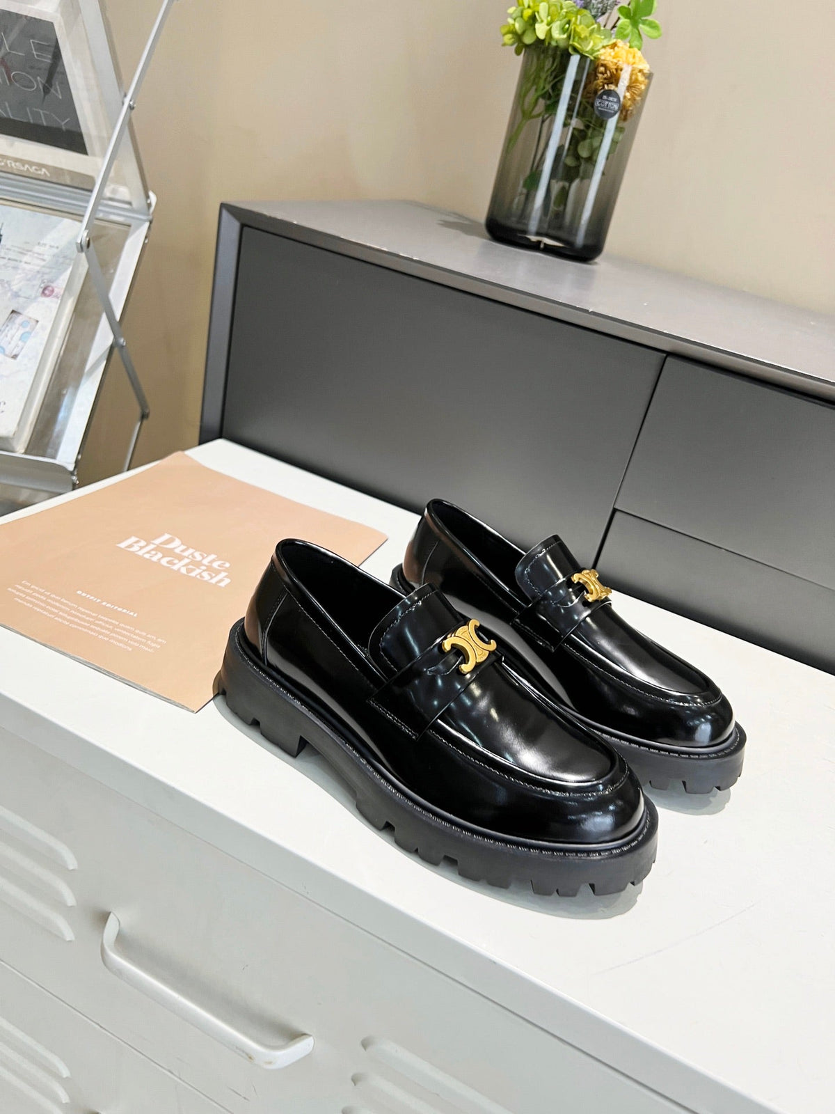 CE 26s Luco Loafers 3.5cm Black Leather 101810