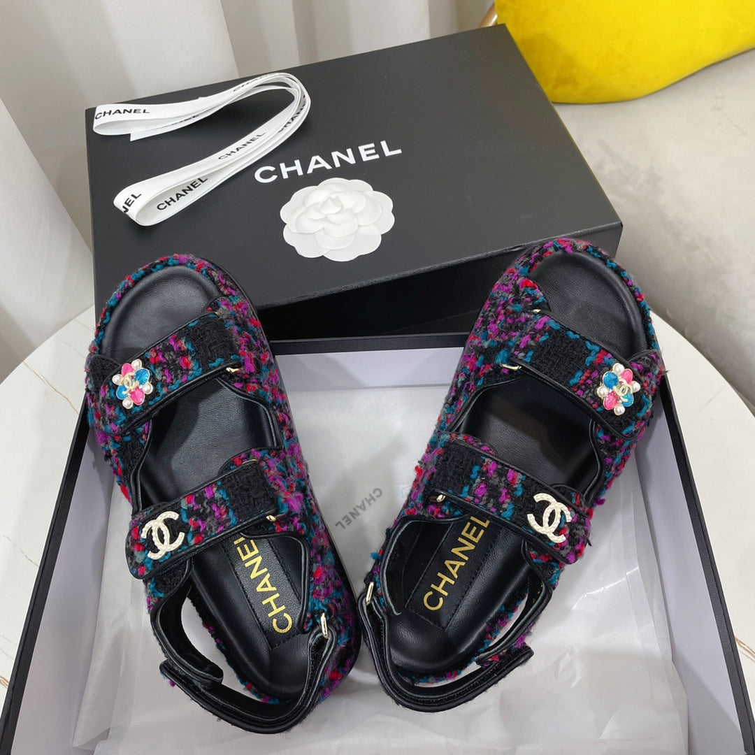 CC 26s Sandals In Multicolor Tweed