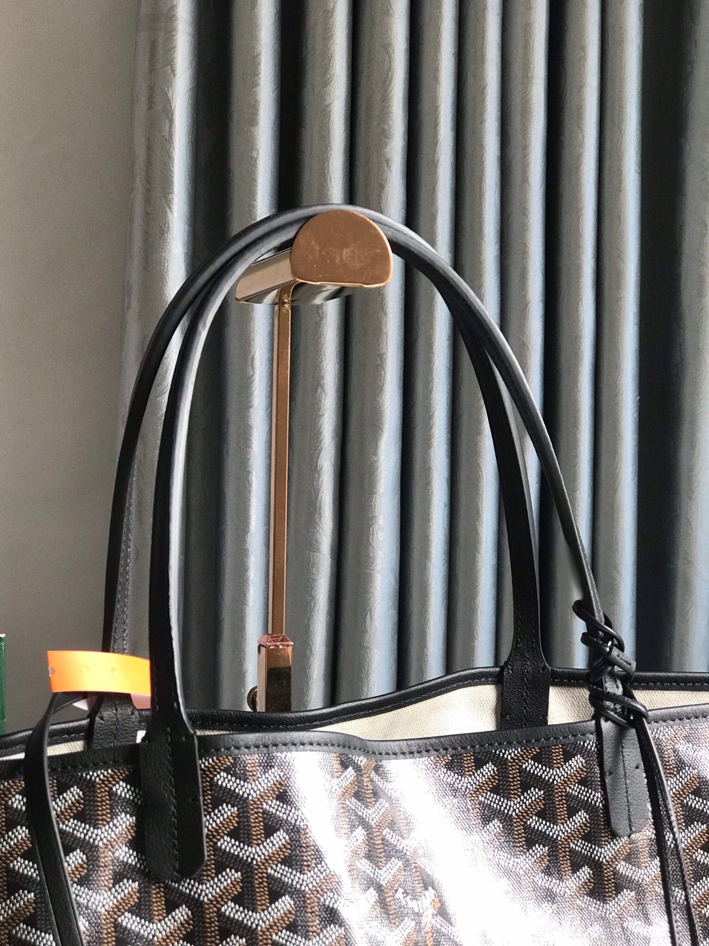 Goyard Hulot Saint Louis PM Bag 39cm Black Canvas & Calfskin