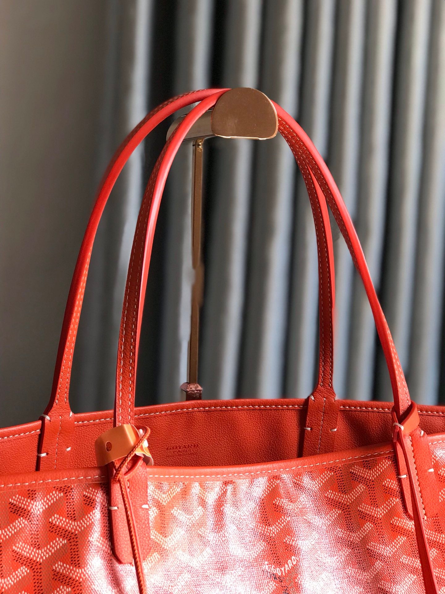 Goyard Anjou GM Bag 39cm Orange Calfskin Goyardine Canvas 290827