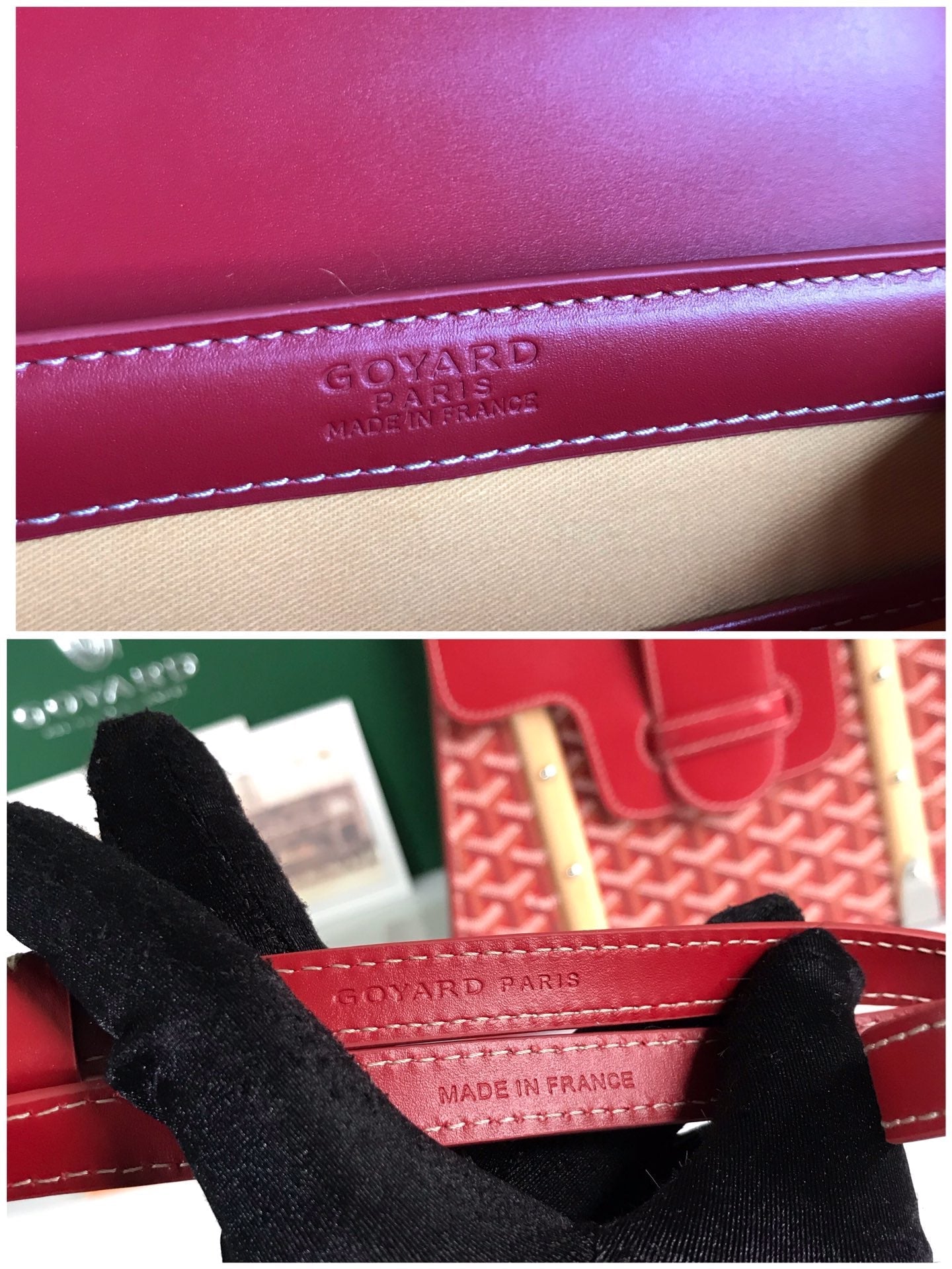 SAÏGON PM BAG 28 IN PERSIAN RED GOYARDINE CANVAS AND CALFSKIN