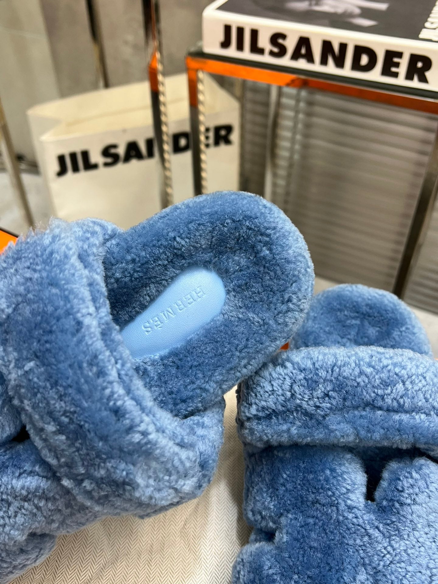 HM Chypre Sandal Blue Fleece Wool 953867