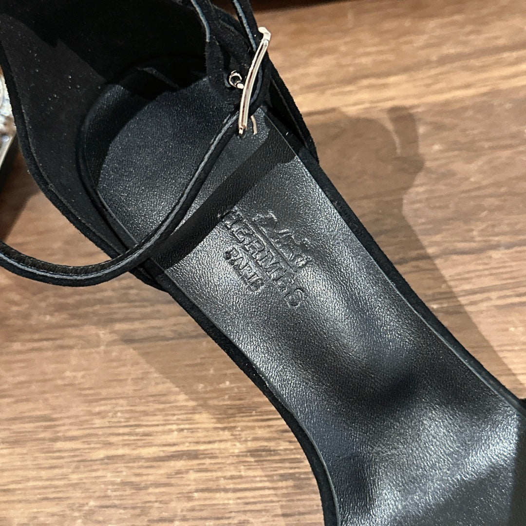GLAM SANDAL 60 BLACK SUEDE
