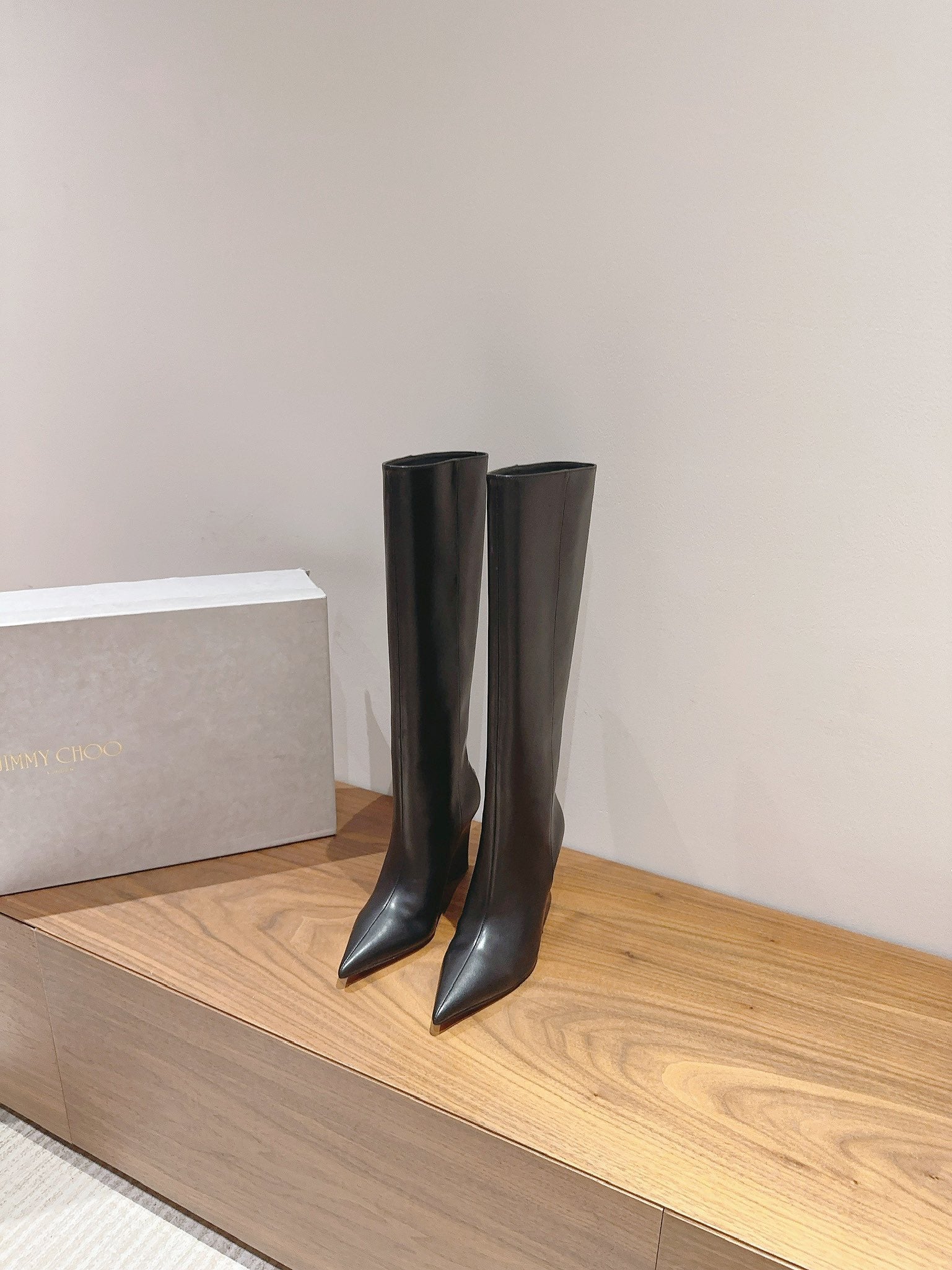 Jimmy Blake Long Boots 110mm Black Cowhide 420129