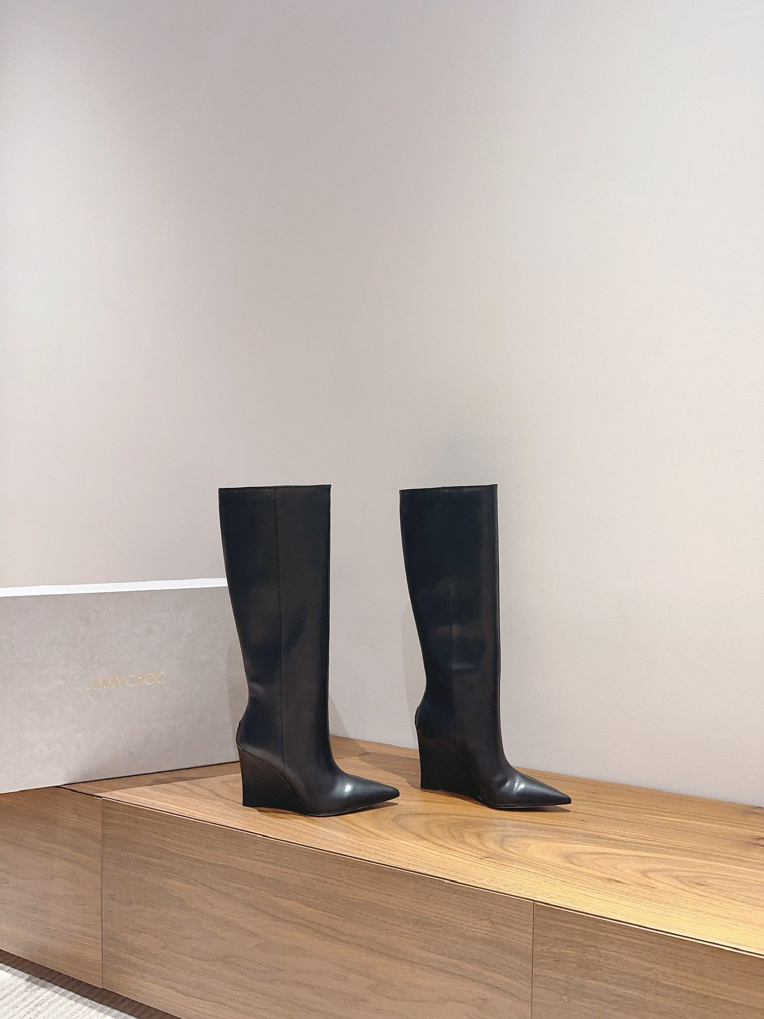 Jimmy Blake Long Boots 110mm Black Cowhide 420129