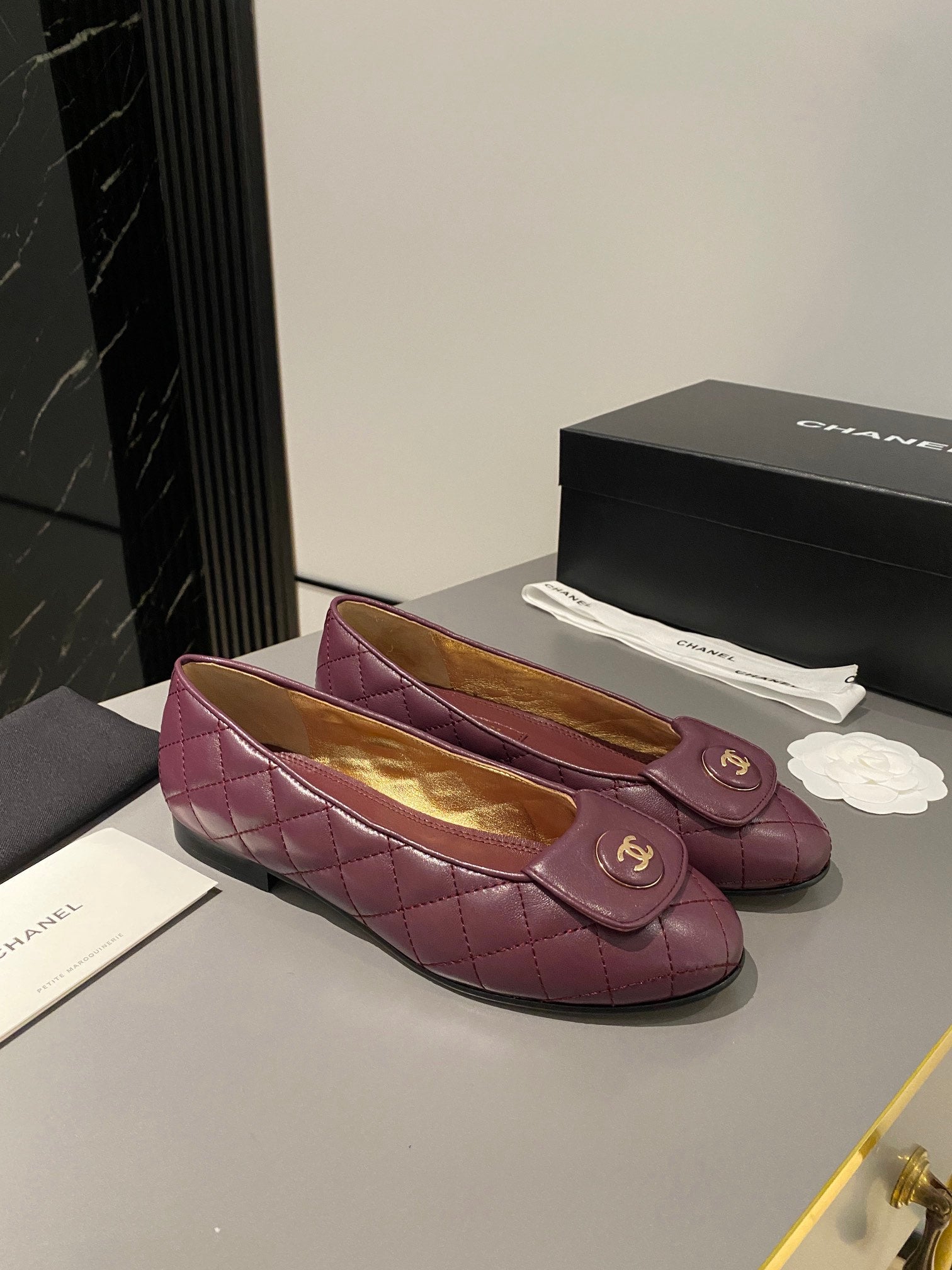 Chanel 26s Ballet Flat Mulberry Purple Lambskin