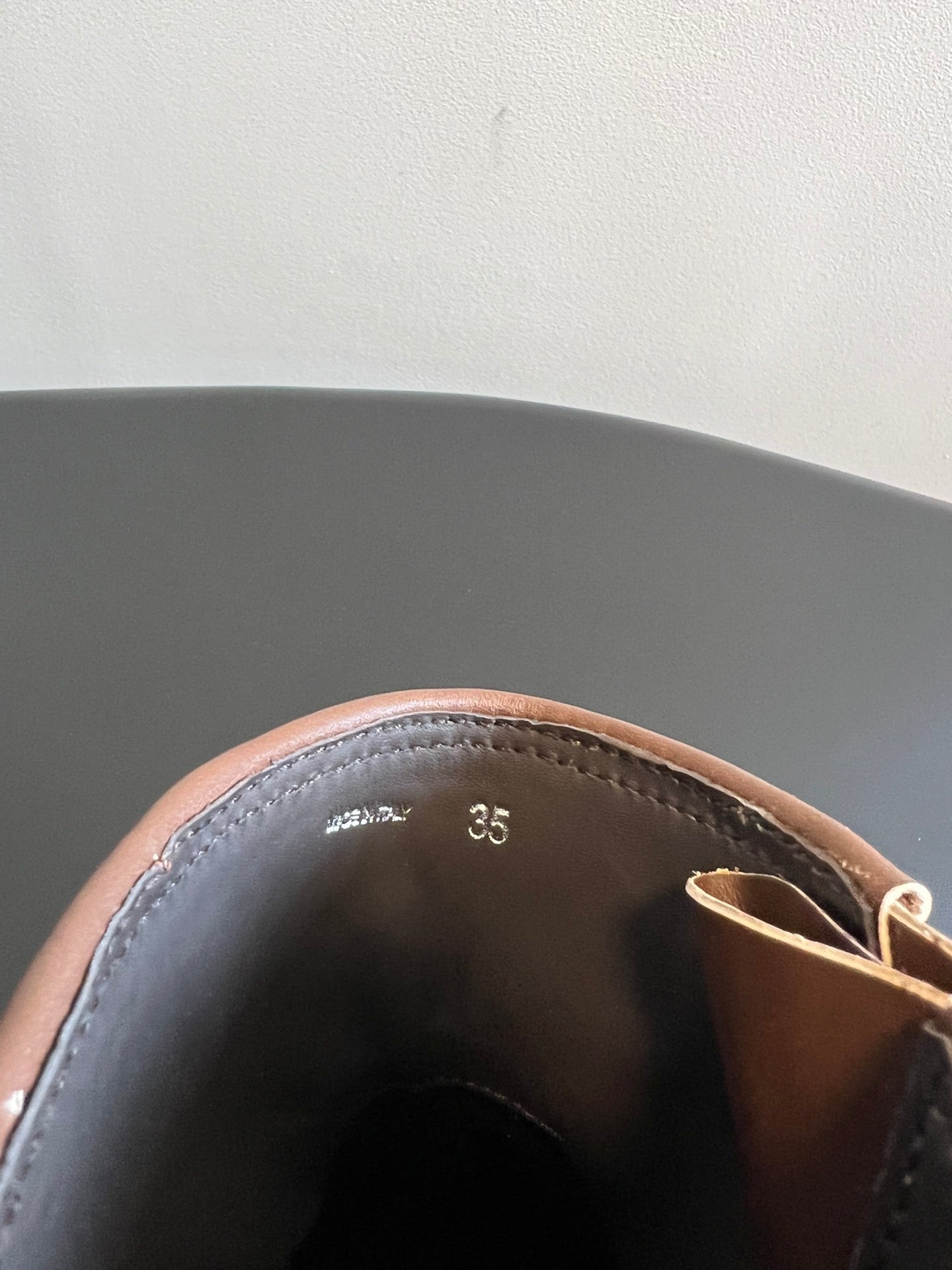 Miu 26s Ankle Boots In Brown Calfskin Silver Hardware