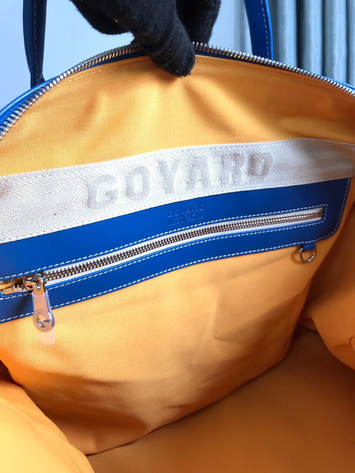 Goyard Boeing Travel Bag 45cm Blue Canvas & Calfskin
