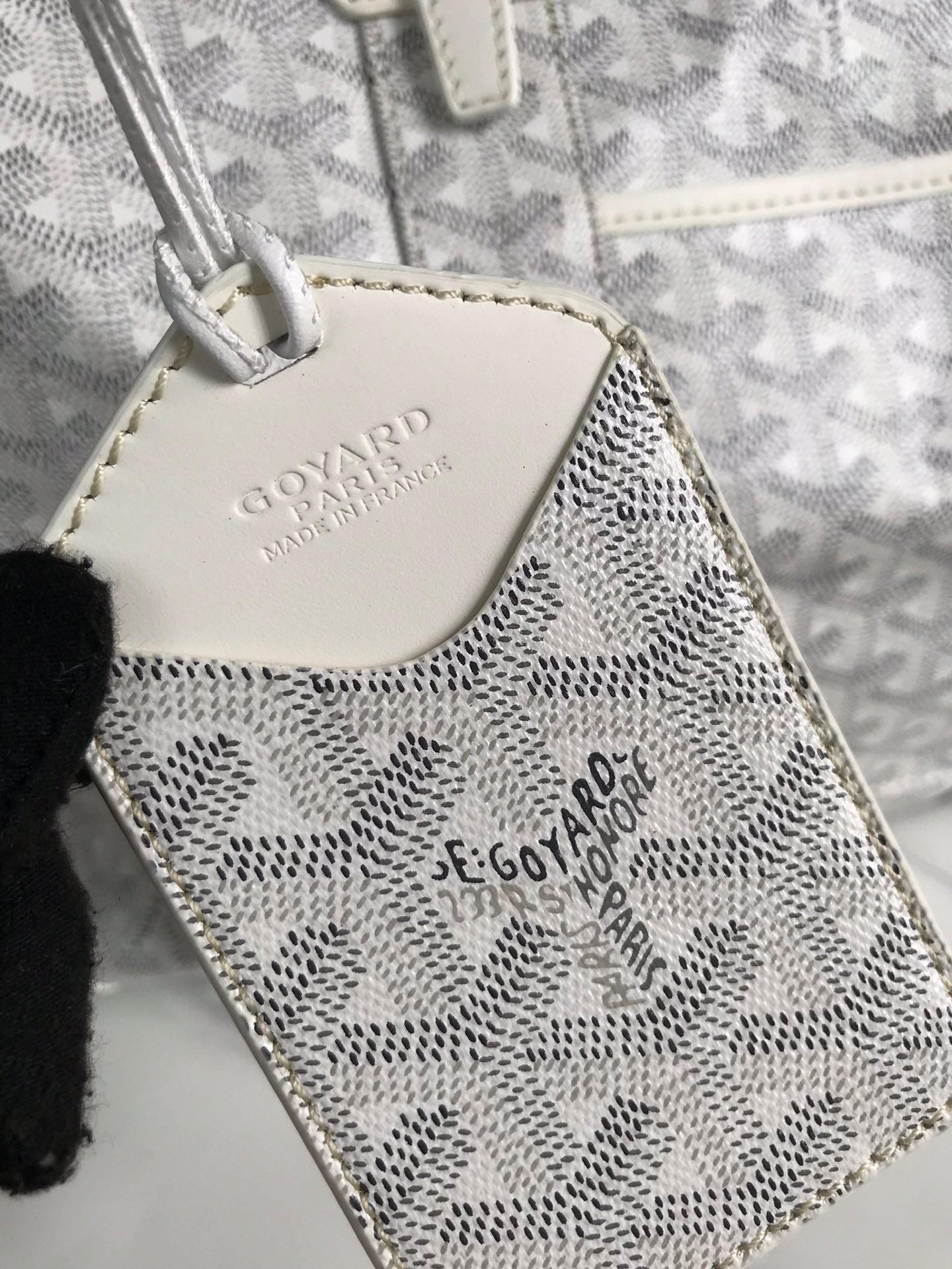 Goyard Boeing Travel Bag 45cm White Canvas & Calfskin