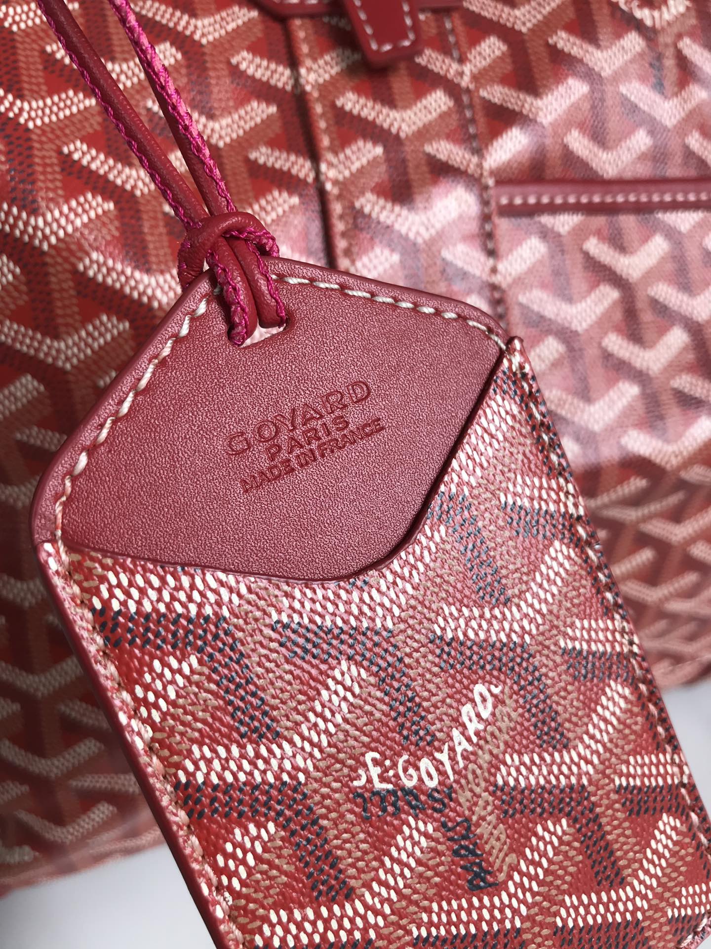 Goyard Boeing Travel Bag 45cm Red Canvas & Calfskin