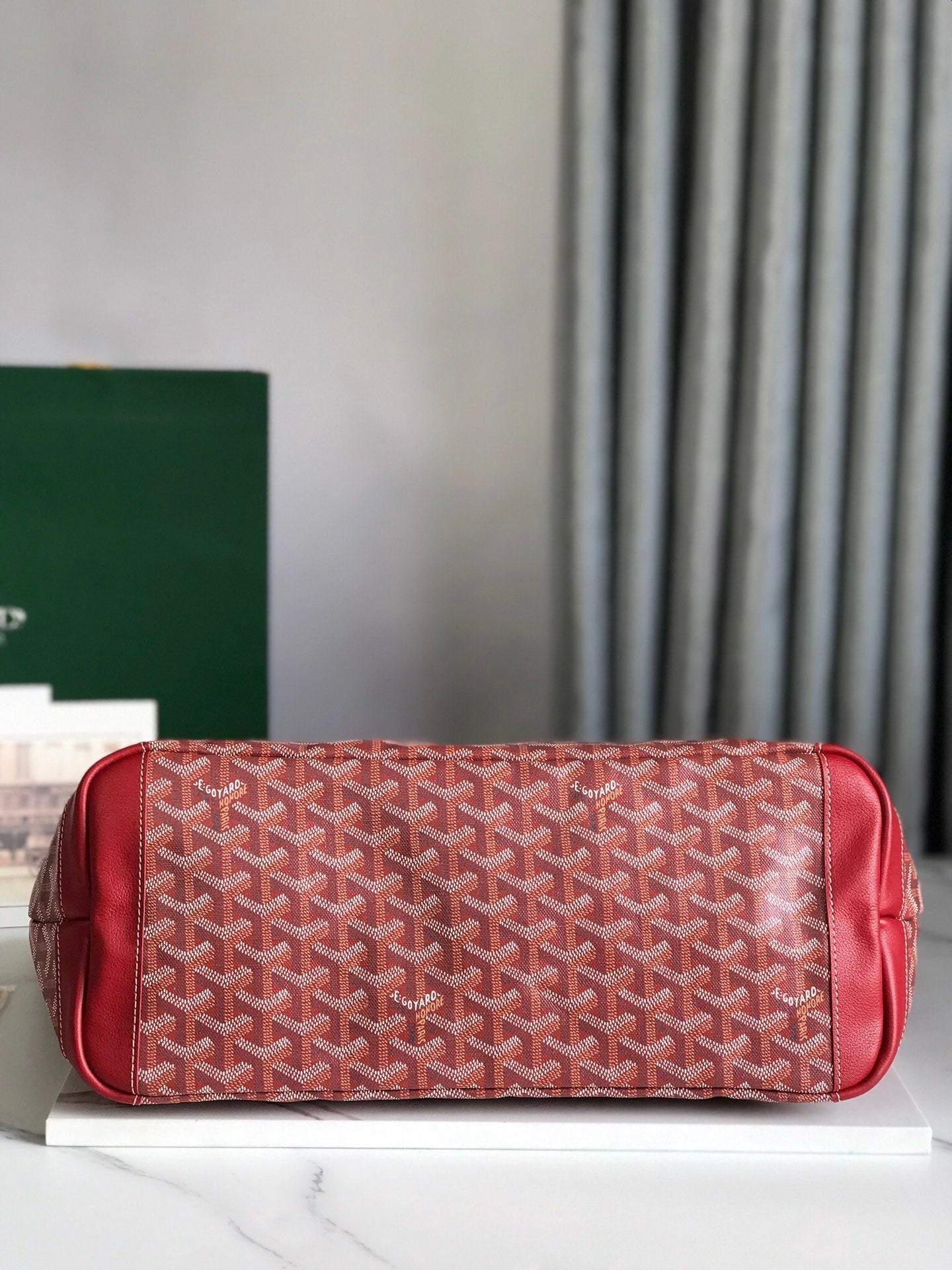 Goyard Artois PM Bag 35cm Red Canvas & Calfskin