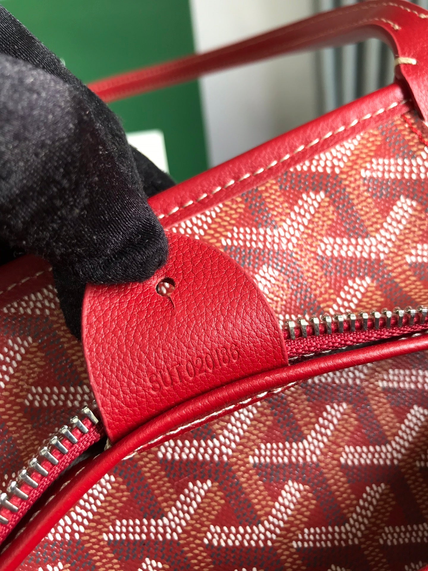 Goyard Artois PM Bag 35cm Red Canvas & Calfskin