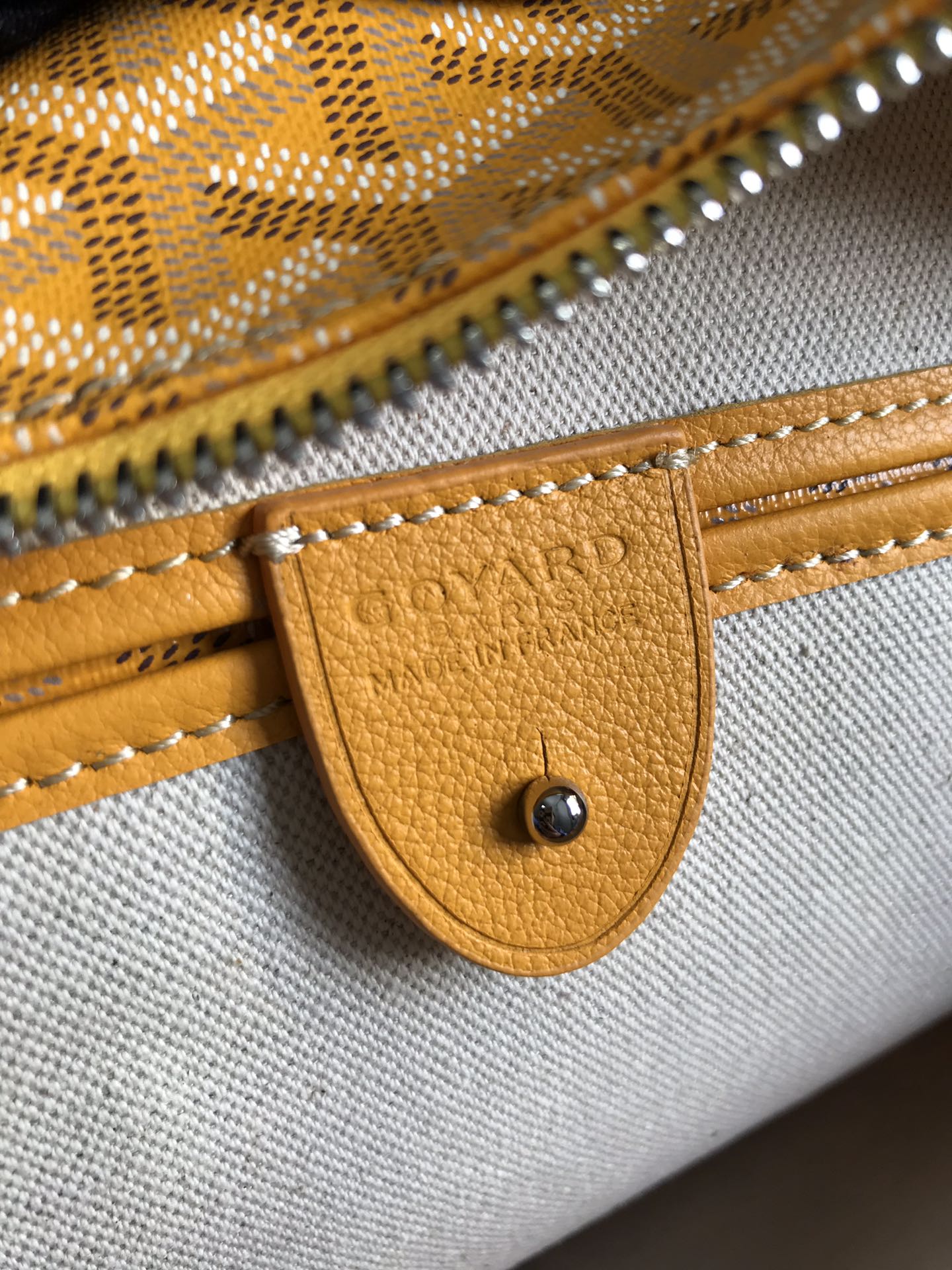 Goyard Artois PM Bag 35cm Yellow Canvas & Calfskin