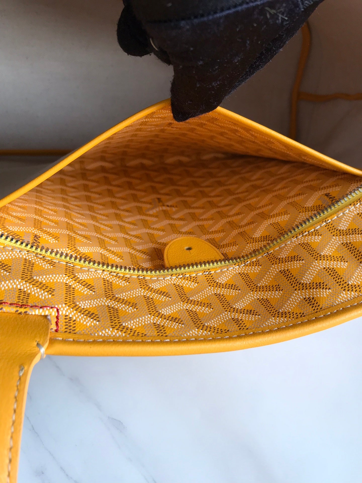 Goyard Artois PM Bag 35cm Yellow Canvas & Calfskin