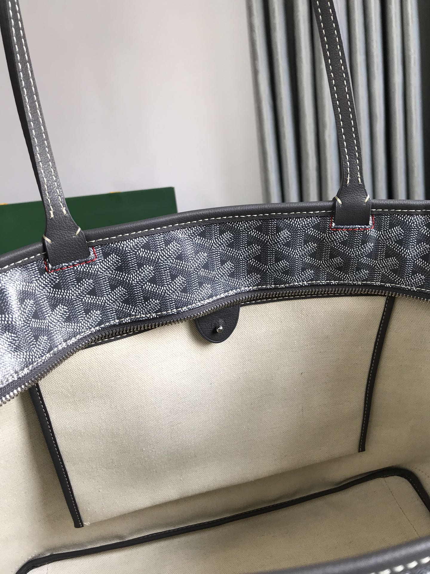 Goyard Artois PM Bag 35cm Grey Canvas & Calfskin