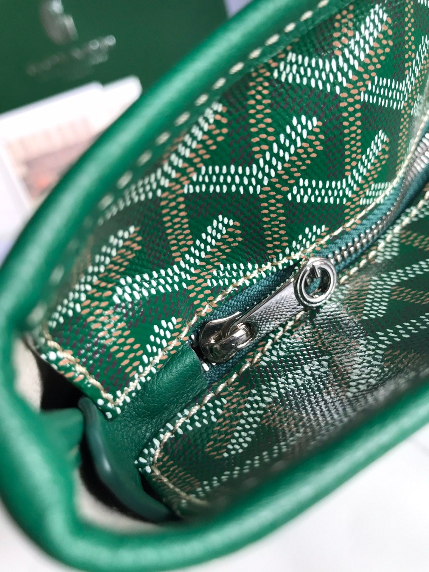 Goyard Artois Bag 30cm Green Canvas & Calfskin