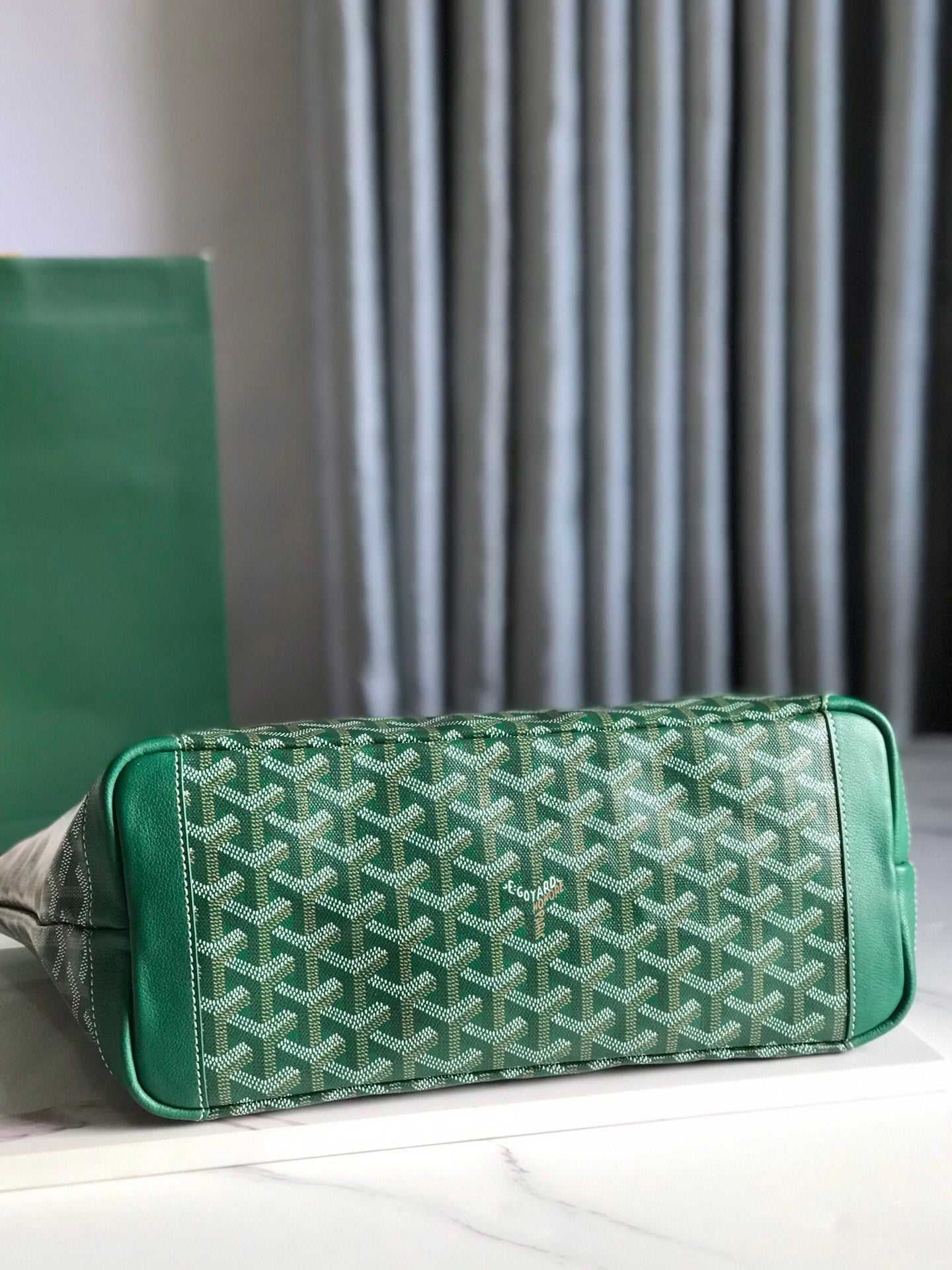 Goyard Artois Bag 30cm Green Canvas & Calfskin