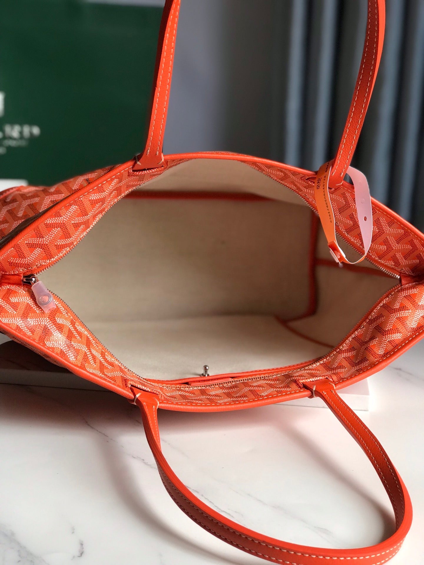 Goyard Artois Bag 30cm Orange Canvas & Calfskin