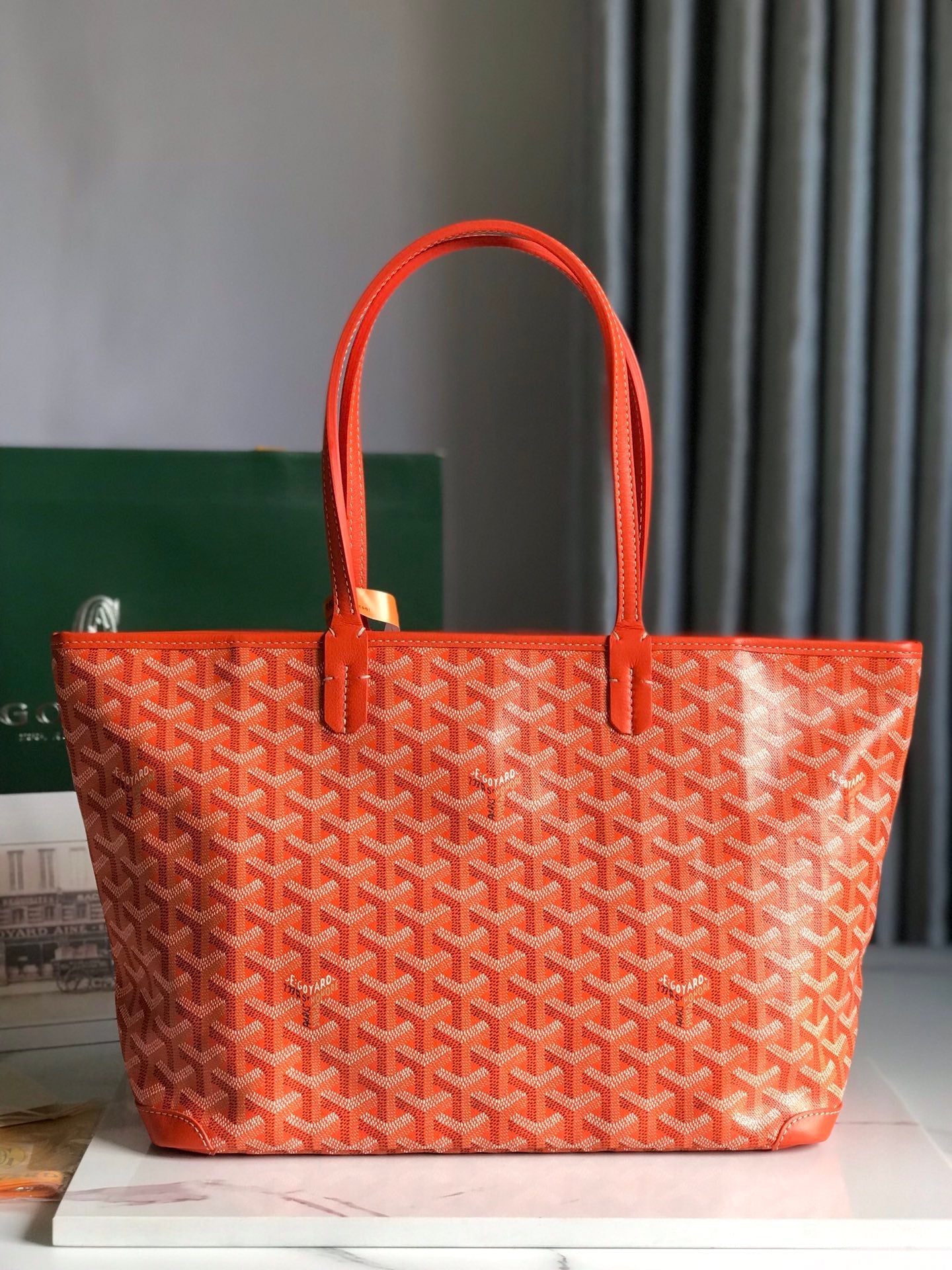 Goyard Artois Bag 30cm Orange Canvas & Calfskin