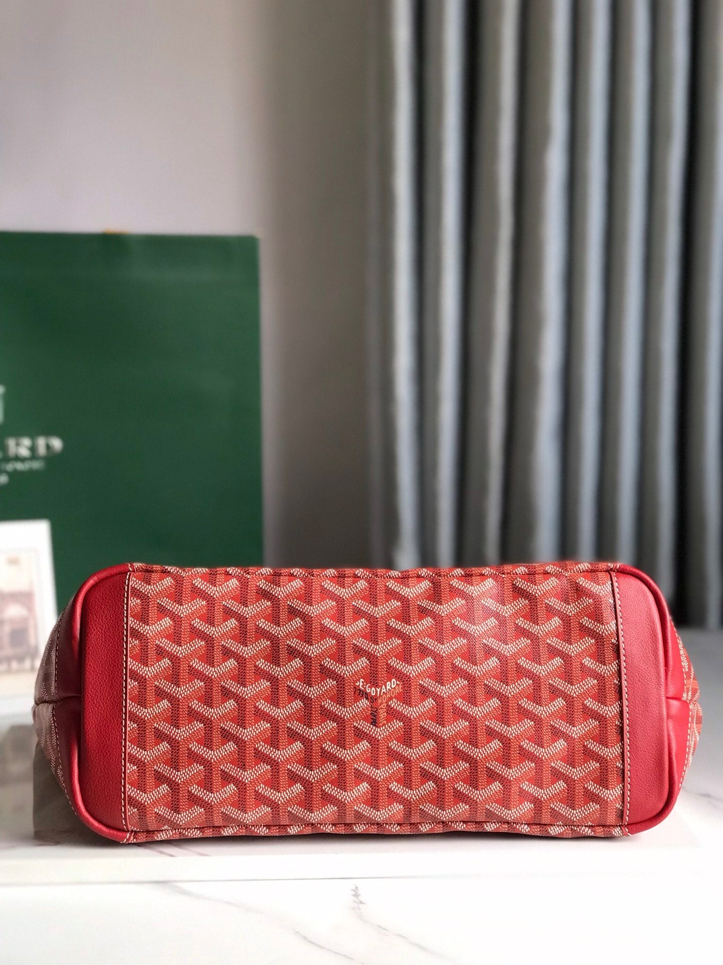 Goyard Artois Bag 30cm Red Canvas & Calfskin