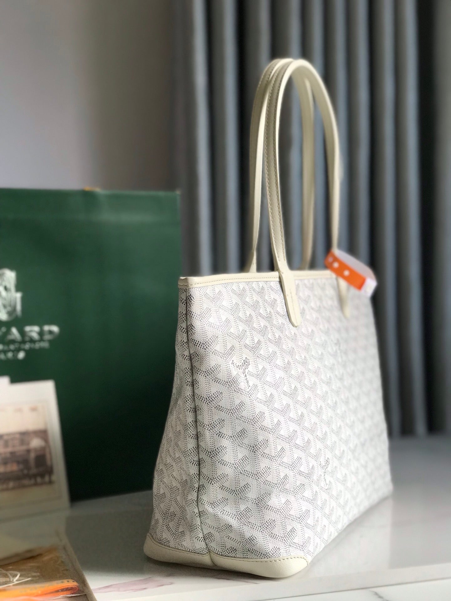 Goyard Artois Bag 30cm White Canvas & Calfskin