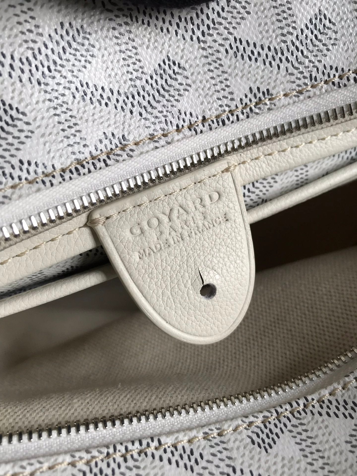 Goyard Artois Bag 30cm White Canvas & Calfskin