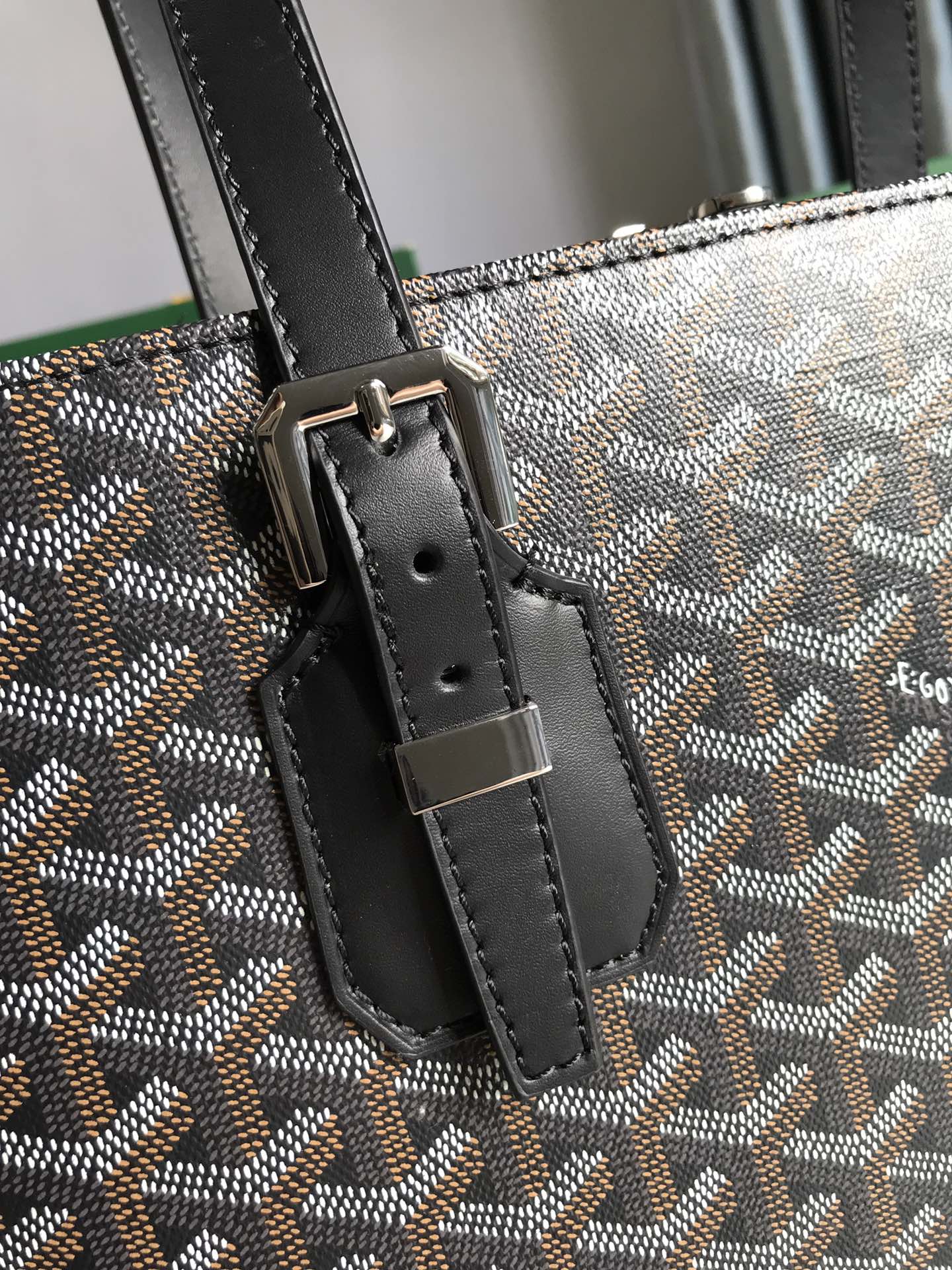 Goyard Okinawa PM Bag 35.5cm Black Canvas&Calfskin