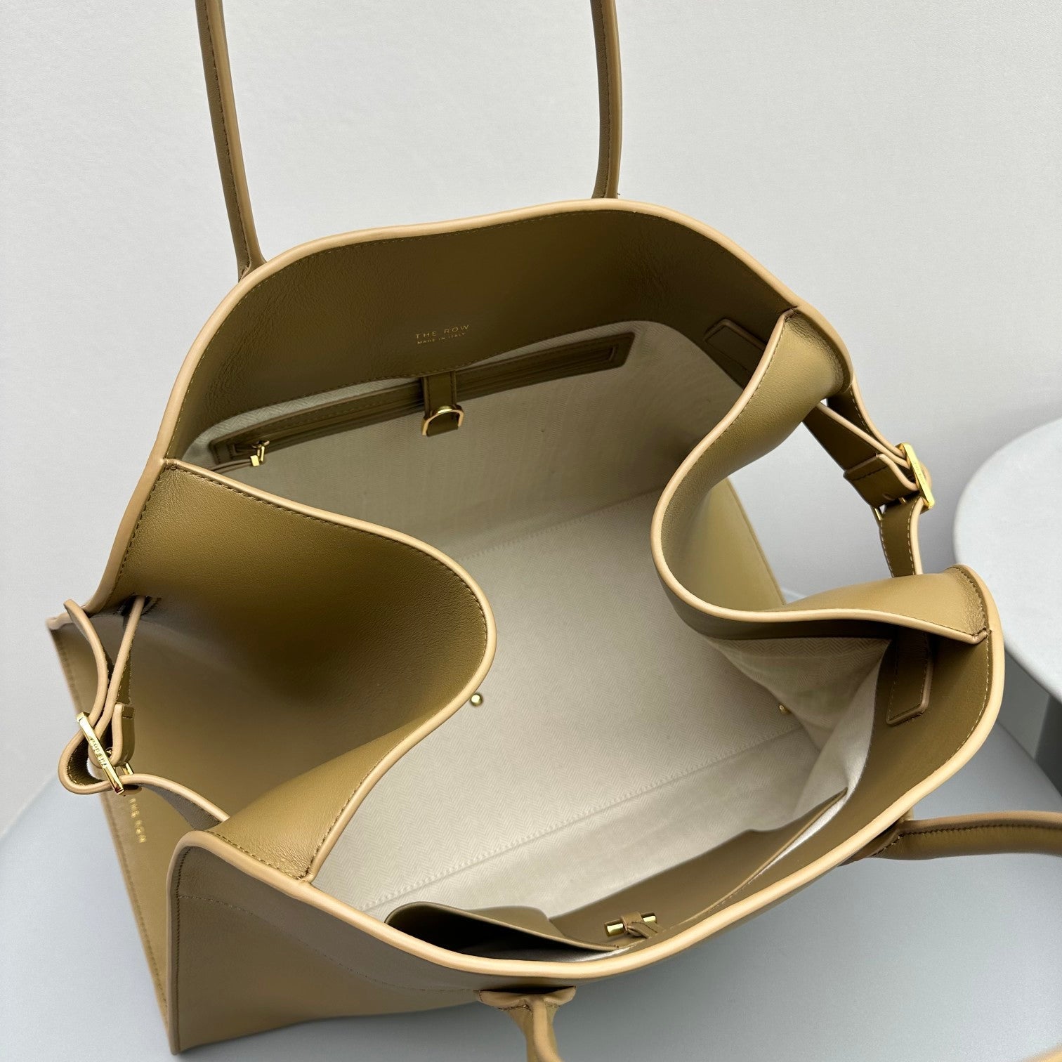 The Row Margaux 17 Camel Leather