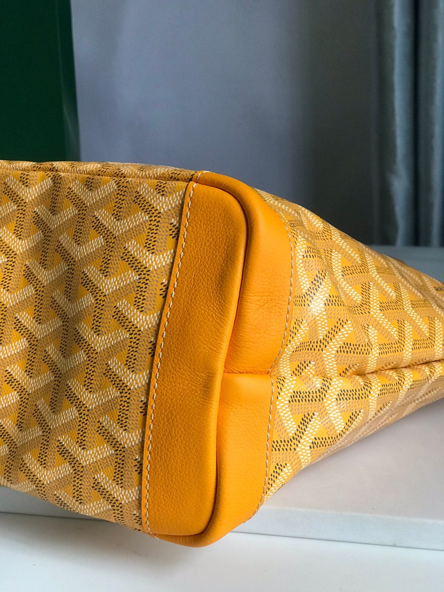 Goyard Artois Bag 30cm Yellow Canvas & Calfskin