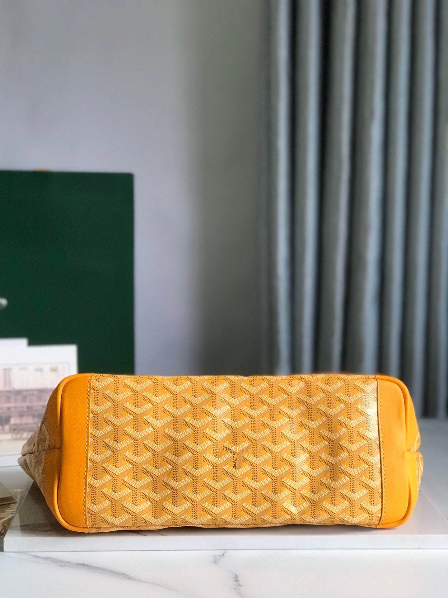 Goyard Artois Bag 30cm Yellow Canvas & Calfskin