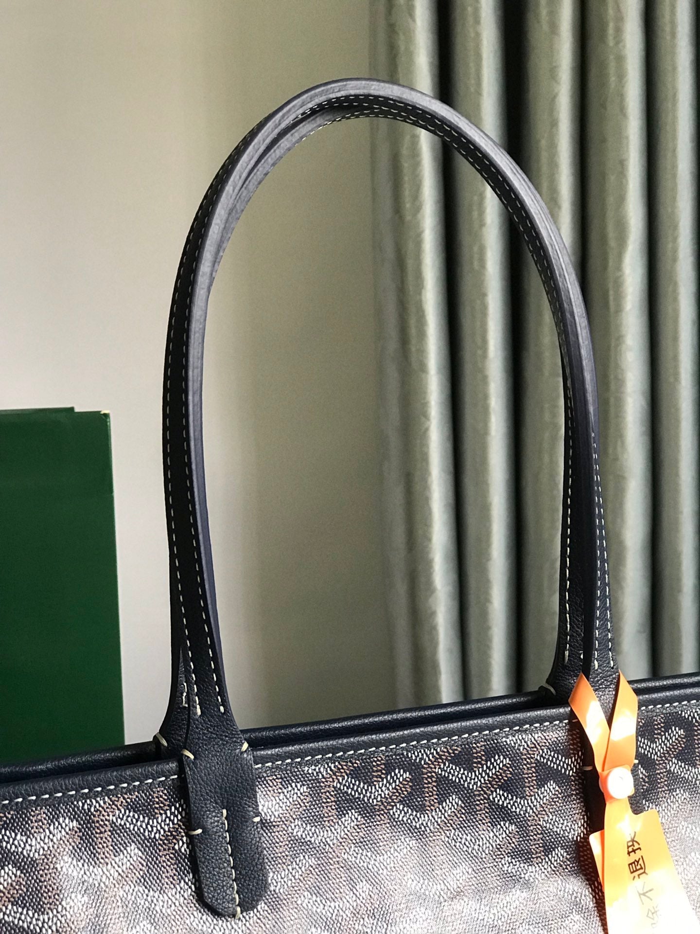 Goyard Artois Bag 30cm Navy Blue Canvas & Calfskin