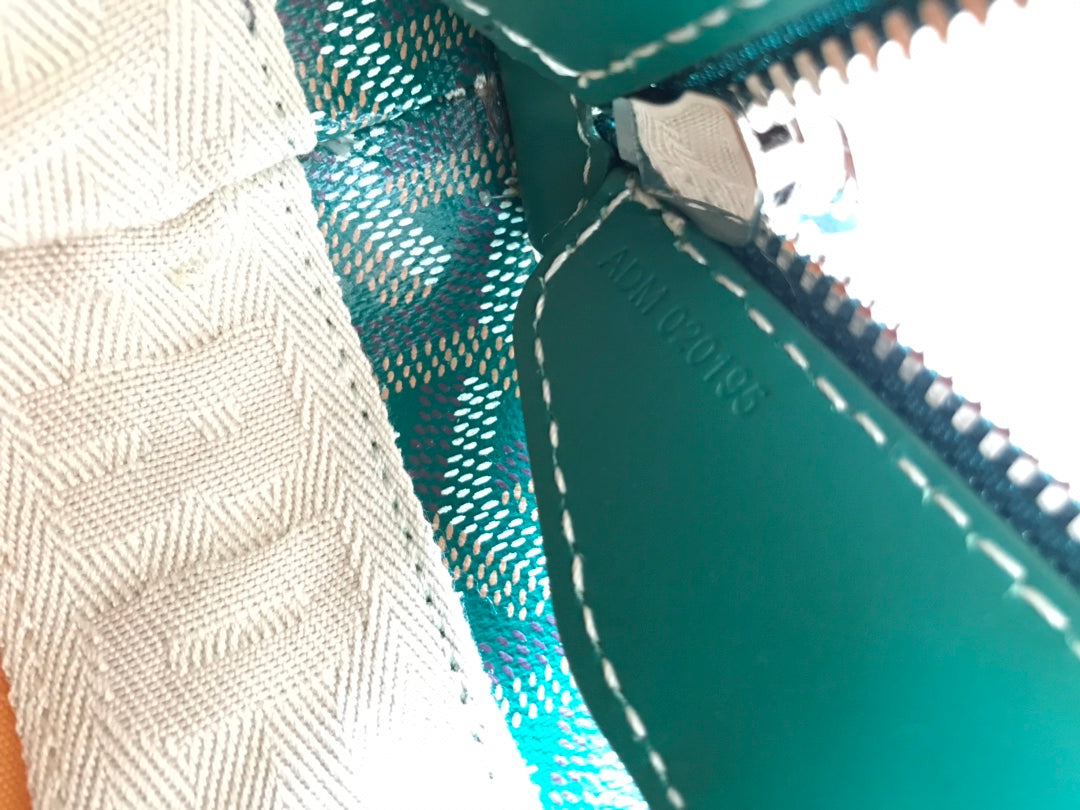 Goyard Okinawa PM Bag 35.5cm Green Canvas&Calfskin