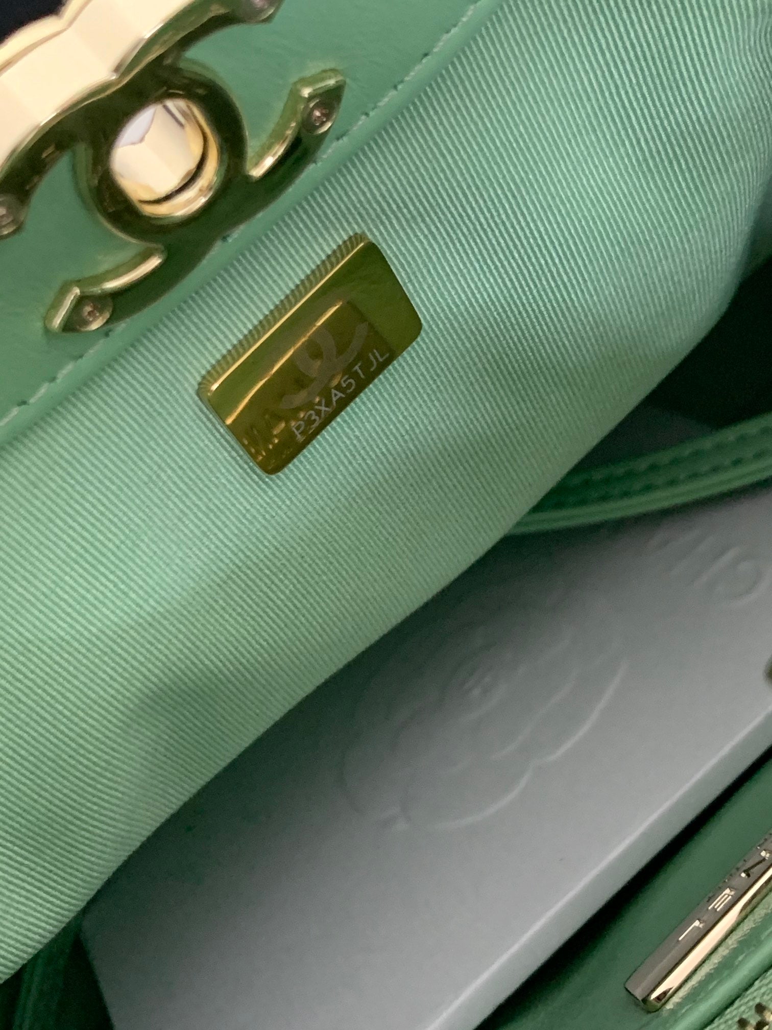 CC 31 Mini Shopping Bag 23cm Mint Green Calfskin