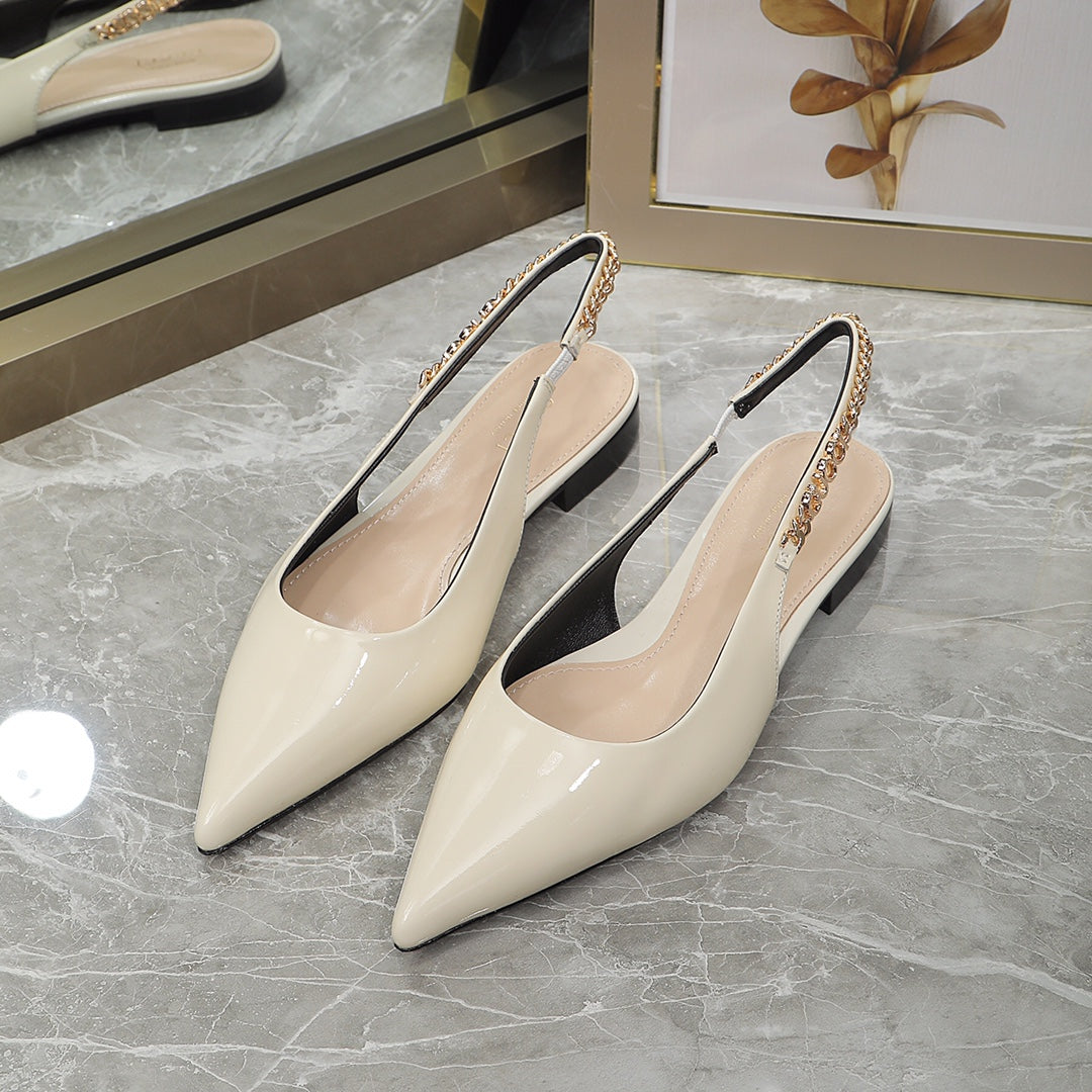 GG Signoria Slingback Flat White