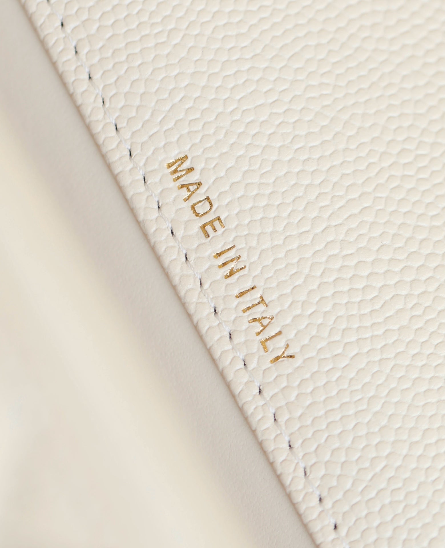 CC 25C Top Handle 18cm Cream Grained Calfskin