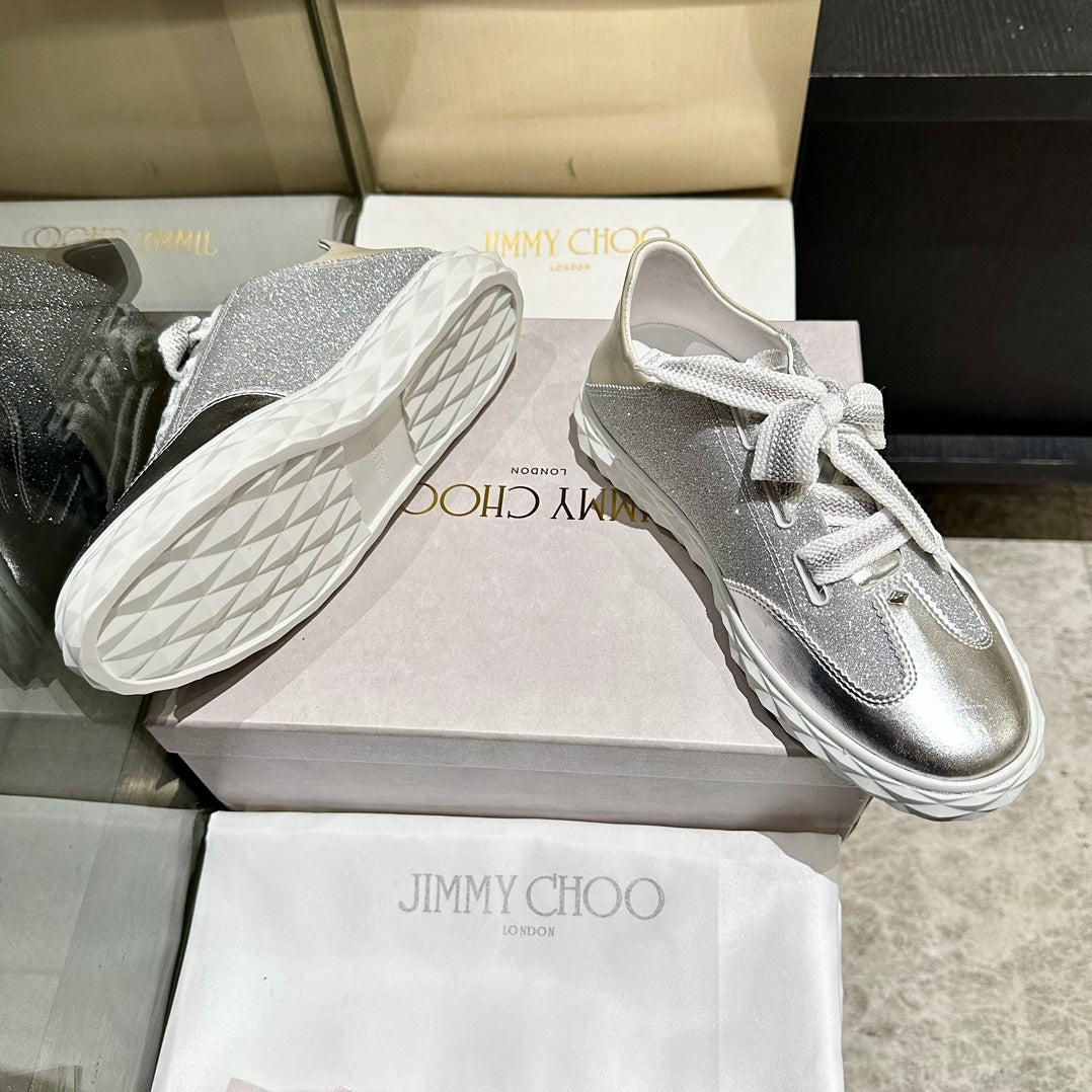 Jimmy Diamond Light Flex Sneaker Sliver Leather 271194