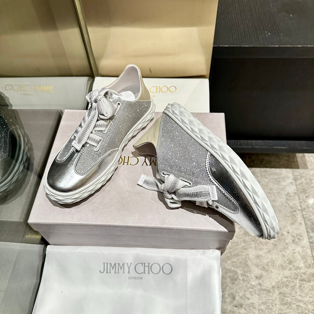 Jimmy Diamond Light Flex Sneaker Sliver Leather 271194