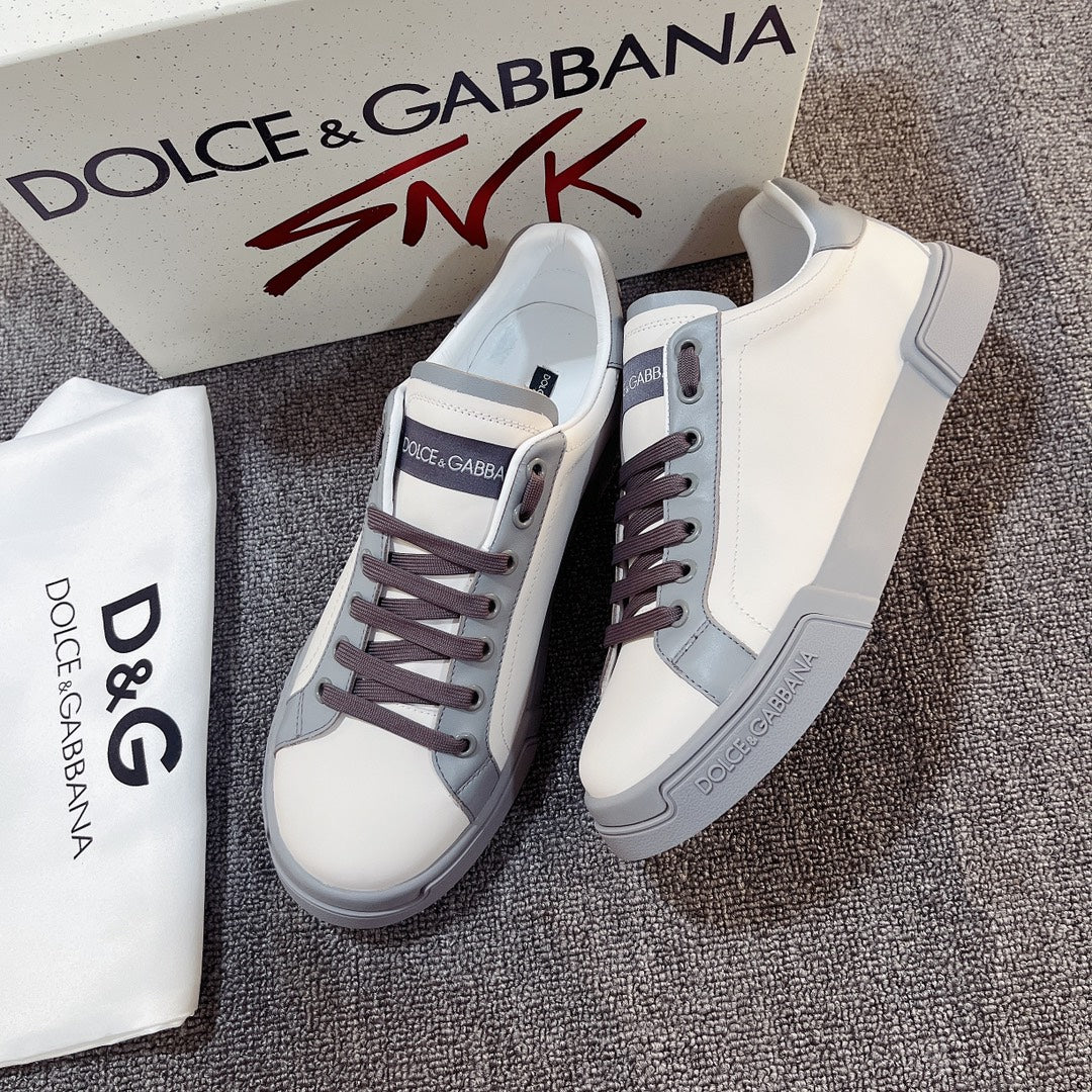 DC Heren Portofino Sneakers Grey Silk & Sheepskin 288468