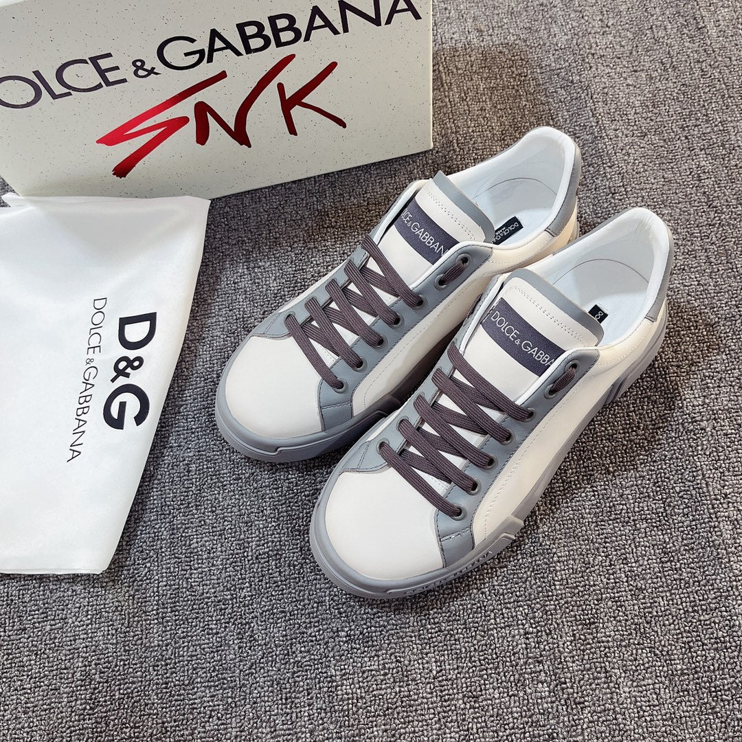 DC Heren Portofino Sneakers Grey Silk & Sheepskin 288468