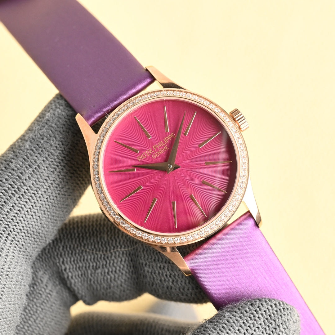 PATEK Calatrava 33mm Pink Gold Pink Dial