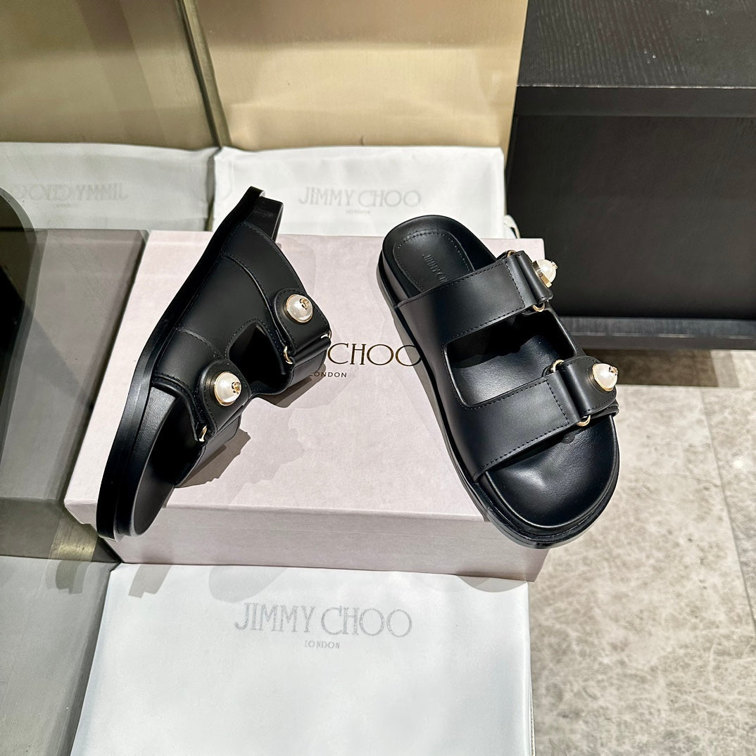 Jimmy Fayence Sandal Black Leather 326424