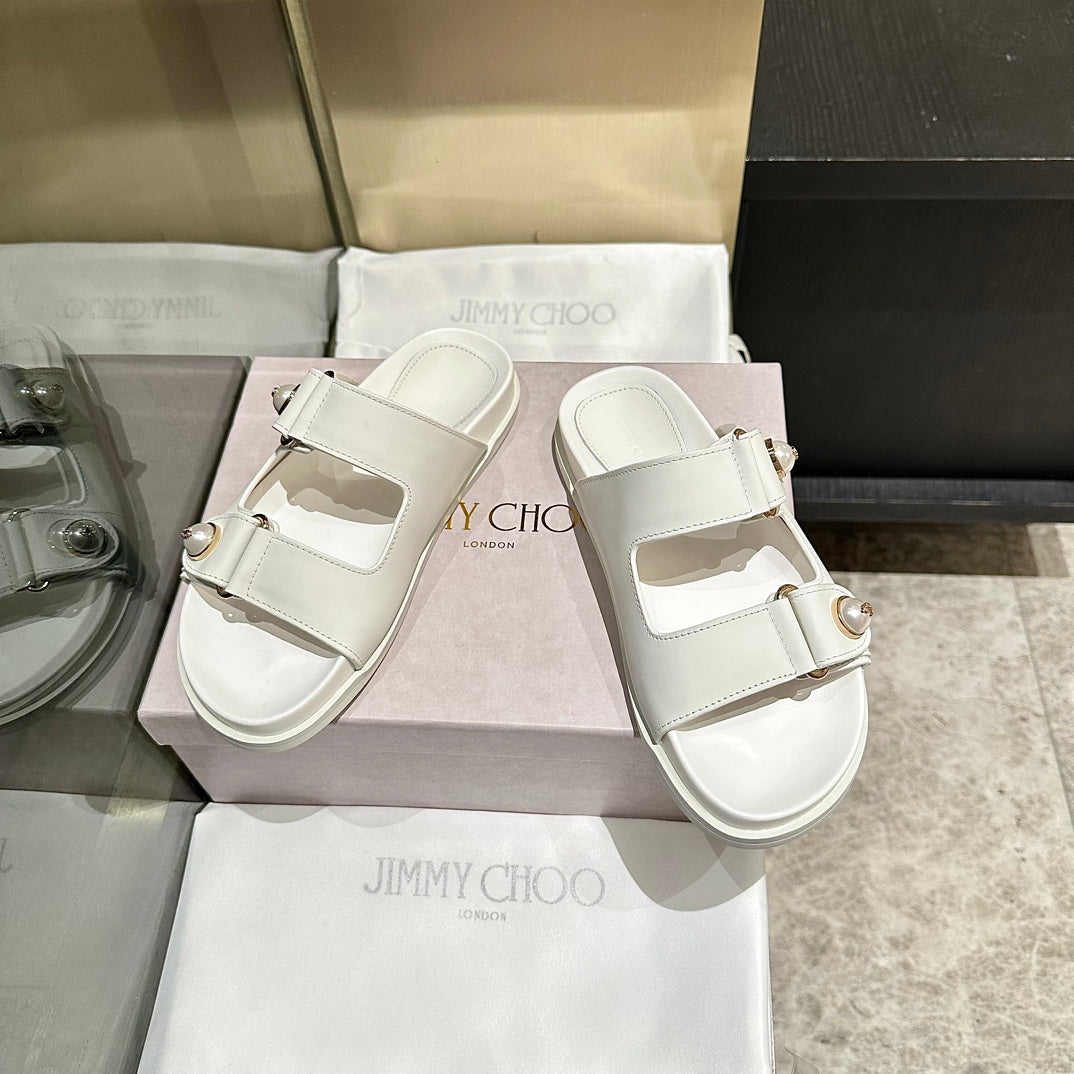 Jimmy Fayence Sandal White Leather 326423