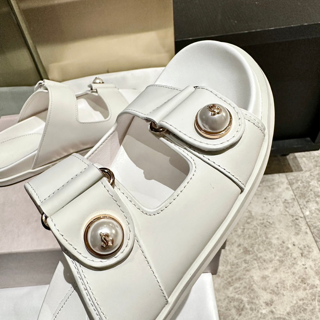 Jimmy Fayence Sandal White Leather 326423