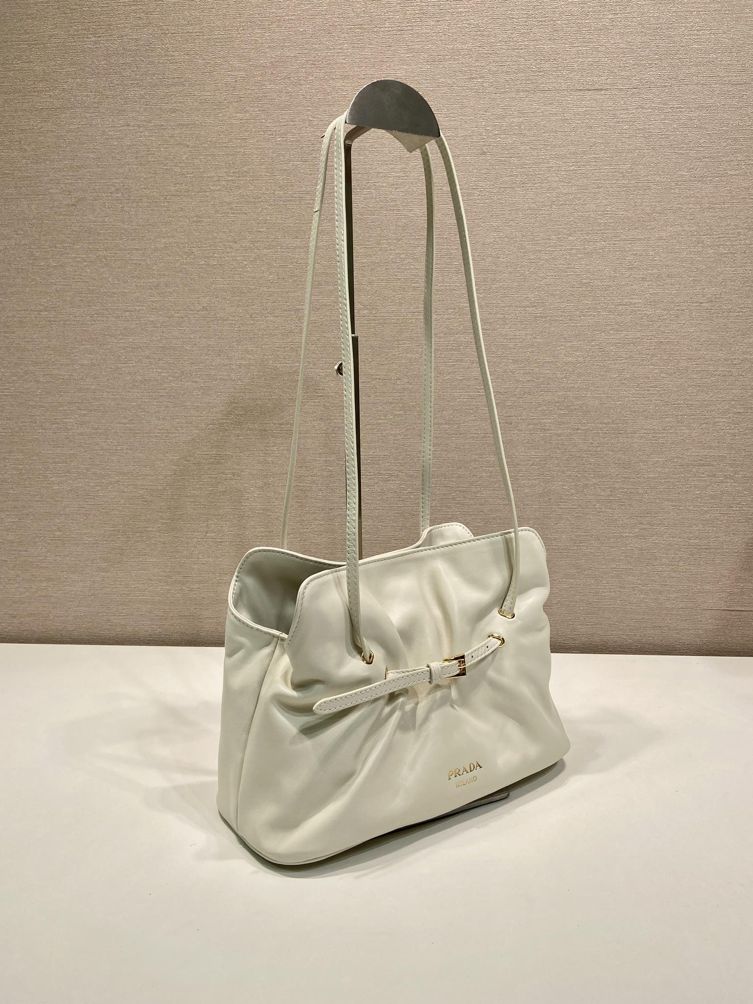 Prada Small Dada 25cm Ivory Nappa Leather