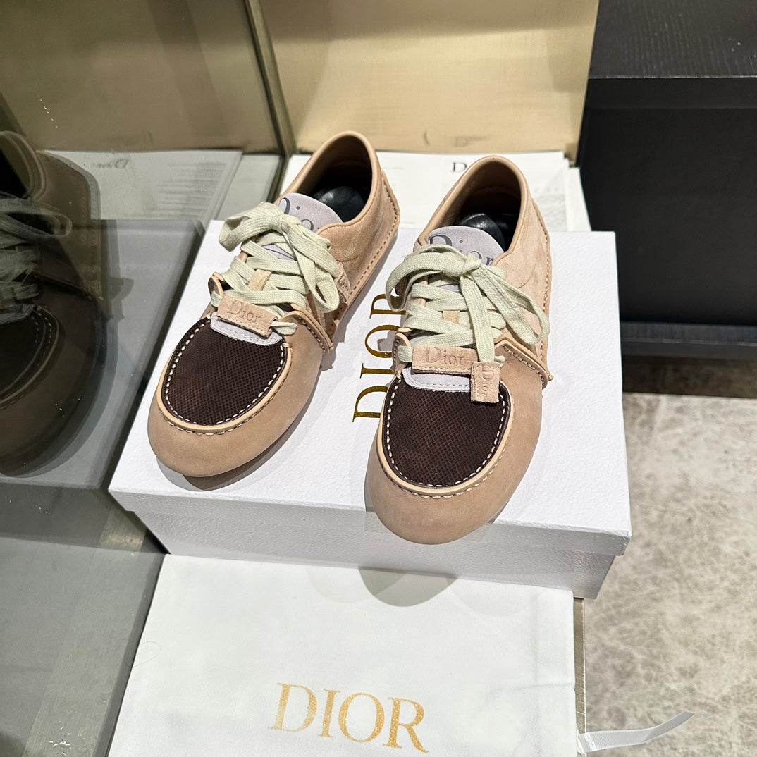 CD 26s Roadie Sneakers Brown White Suede Calfskin 157596