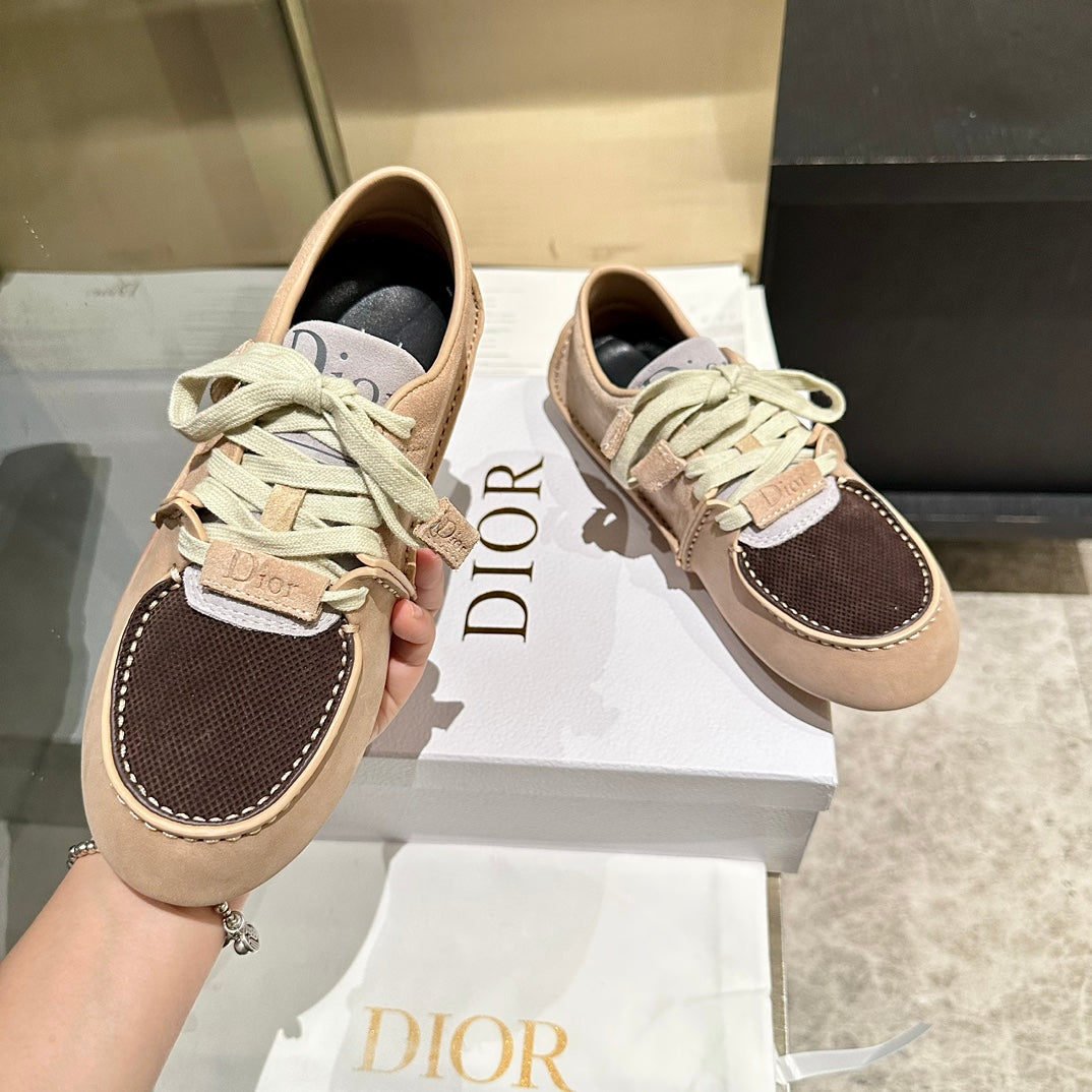 CD 26s Roadie Sneakers Beige Brown Suede Calfskin 157597